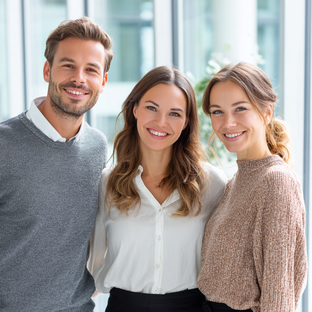 Консультант з харчування європейської зовнішності середнього віку усміхається та надає професійну консультацію клієнту